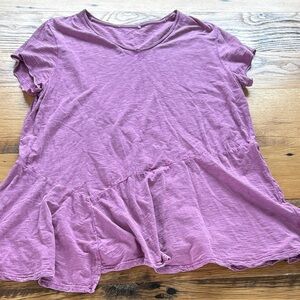 Jess & Jane Elegant Mauve Flared Tunic - L/XL.